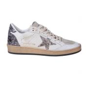 Golden Goose Vita lädersneakers med mocka White, Dam