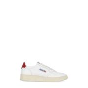 Autry Vita Läder Sneakers med Broderad Logotyp White, Dam