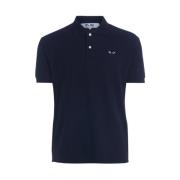 Comme des Garçons Play Svart Polo Tröja med Svart Hjärta Black, Herr