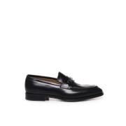 Salvatore Ferragamo Svarta platta skor med bomullsblandning Black, Her...