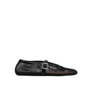 Alaïa Fishnet Ballet Flats Black, Dam