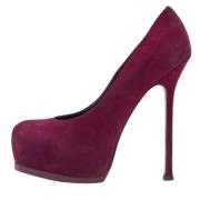 Yves Saint Laurent Vintage Pre-owned Mocka klackskor Purple, Dam