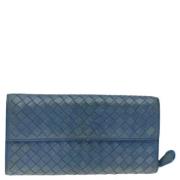 Bottega Veneta Vintage Pre-owned Laeder plnbcker Blue, Dam