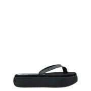 Osoi Svarta Båt Flip Flop Sandaler Black, Dam