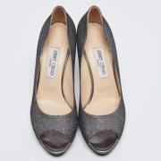 Jimmy Choo Pre-owned Pre-owned Tyg klackskor Gray, Dam