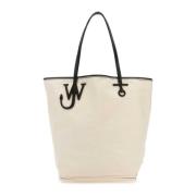 JW Anderson Ivory Canvas Shoppingväska White, Dam