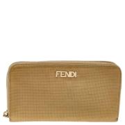 Fendi Vintage Pre-owned Laeder plnbcker Yellow, Dam