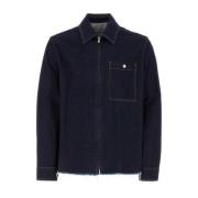 Lanvin Mörkblå denimskjorta - Stilfull och trendig Blue, Herr
