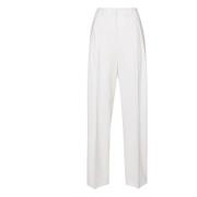 Msgm 02 Pantalone - Stiliga Byxor White, Dam