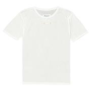 Maison Margiela Ribbad silke T-shirt White, Dam