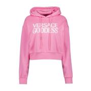 Versace Goddess Hoodie Pink, Dam