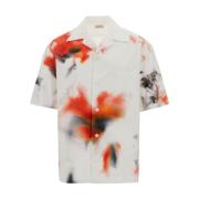 Alexander McQueen Multifärgad Print Bowling Skjorta Multicolor, Herr