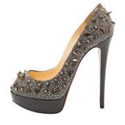 Christian Louboutin Pre-owned Pre-owned Laeder klackskor Gray, Dam