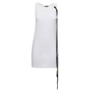 Ann Demeulemeester Vit Tanktop med Spetsdetaljer White, Dam