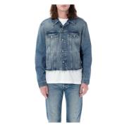 MM6 Maison Margiela Råskuren Denimjacka Blue, Herr