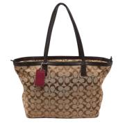 Coach Pre-owned Pre-owned Canvas totevskor Beige, Dam