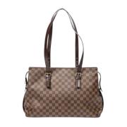 Louis Vuitton Vintage Pre-owned Tyg louis-vuitton-vskor Brown, Dam