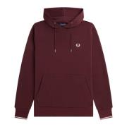 Fred Perry Mörkröd Tippad Huvtröja Red, Herr