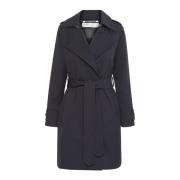 InWear Marinblå Kort Trenchcoat Blue, Dam