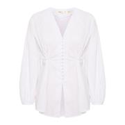 InWear Elegant Helveiw Blus i Ren Vit White, Dam