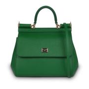 Dolce & Gabbana Sicily Mini Läder Tote Green, Dam