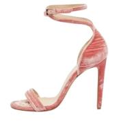 Chloé Pre-owned Pre-owned Sammet sandaler Pink, Dam