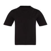 Palm Angels T-shirt med logotyp Black, Dam