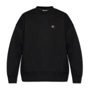 Palm Angels Sweatshirt med logotyp Black, Herr