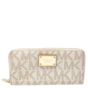 Michael Kors Pre-owned Pre-owned Belagd canvas plnbcker White, Dam