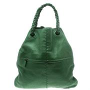 Bottega Veneta Vintage Pre-owned Laeder totevskor Green, Dam