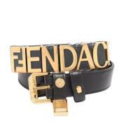 Fendi Vintage Pre-owned Laeder skrp Black, Dam