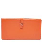 Chanel Vintage Pre-owned Laeder plnbcker Orange, Dam