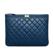 Chanel Vintage Pre-owned Laeder axelremsvskor Blue, Dam