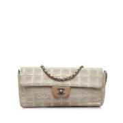 Chanel Vintage Pre-owned Canvas axelremsvskor Beige, Dam