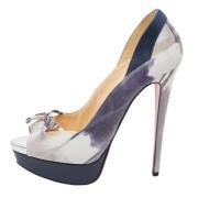 Christian Louboutin Pre-owned Pre-owned Laeder klackskor Gray, Dam