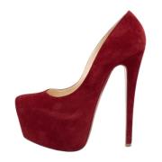 Christian Louboutin Pre-owned Pre-owned Mocka klackskor Red, Dam