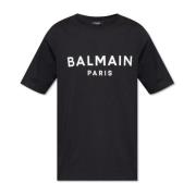 Balmain T-shirt med logotyp Black, Herr