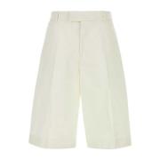 Alexander McQueen Vita Twill Bermuda Shorts White, Herr