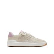 Balmain Creme Läder Sneaker Beige, Dam