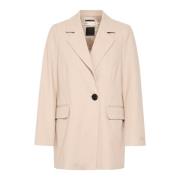 InWear Klassisk Blazerjacka i Haze Melange Beige, Dam