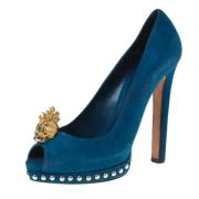 Alexander McQueen Pre-owned Pre-owned Mocka klackskor Blue, Dam