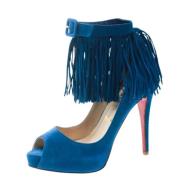 Christian Louboutin Pre-owned Pre-owned Mocka klackskor Blue, Dam