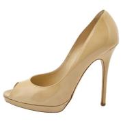 Jimmy Choo Pre-owned Pre-owned Laeder klackskor Beige, Dam