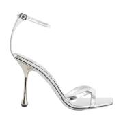 Jimmy Choo Silver Ixia Sandal - Lackläder Gray, Dam