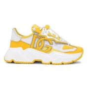 Dolce & Gabbana Chunky Sneakers i Canary Yellow/White Yellow, Dam