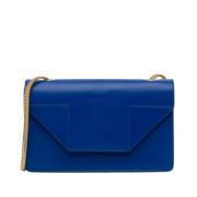 Yves Saint Laurent Vintage Pre-owned Laeder crossbodyvskor Blue, Dam