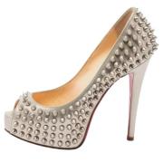 Christian Louboutin Pre-owned Pre-owned Laeder klackskor Gray, Dam