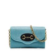 Gucci Vintage Pre-owned Mesh gucci-vskor Blue, Dam