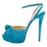 Christian Louboutin Pre-owned Pre-owned Mocka klackskor Blue, Dam