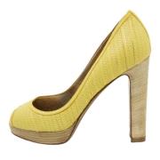 Valentino Vintage Pre-owned Laeder klackskor Yellow, Dam